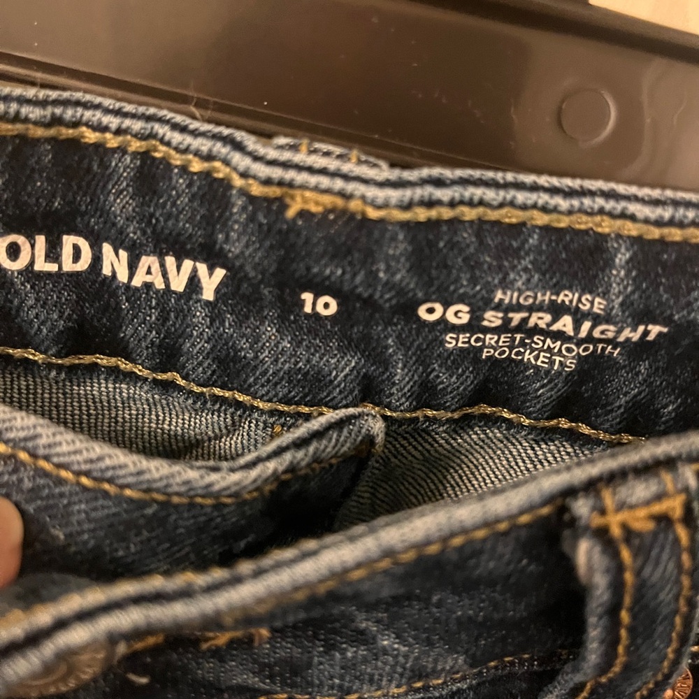 High Waisted Button Fly OG Straight Ankle Jeans - Picture 4 of 5